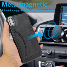 Load image into Gallery viewer, Leather Card Holder Case For Iphone (BLUE)
