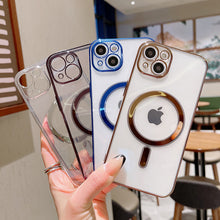 Load image into Gallery viewer, Transparent Wireless Charging Iphone Case ( BLACK )
