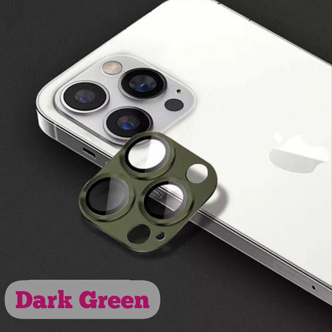 Kameraobjektivschutz für iPhone (DUNKELGRÜN) 