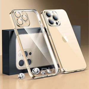 NEW Plating Clear Shockproof Iphone Case (GOLD)