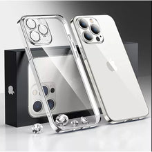 이미지를 갤러리 뷰어에 로드 , NEW Plating Clear Shockproof Iphone Case (SILVER)
