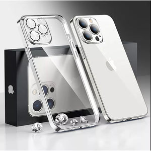 NEW Plating Clear Shockproof Iphone Case (SILVER)