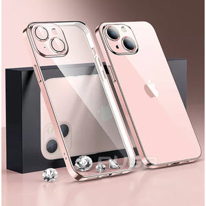 NEW Plating Clear Shockproof Iphone Case (PINK)