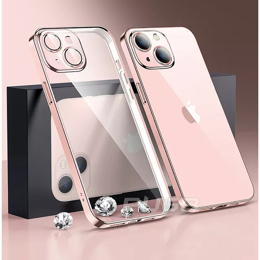 NEW Plating Clear Shockproof Iphone Case (PINK)