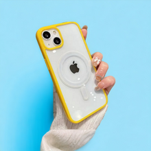 Load image into Gallery viewer, Transparent Wireless Charging Iphone Case ( YELLOW )
