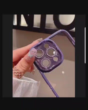 Laden und Abspielen von Videos im Galerie-Viewer, Luxuriöse iPhone-Hülle mit Glitzer-Diamant (HIMMELBLAU) 
