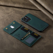 이미지를 갤러리 뷰어에 로드 , Magnetic Wallet Case For Iphone (GREEN)
